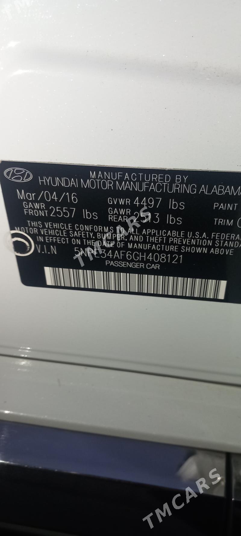 Hyundai Sonata 2016 - 220 000 TMT - Мир 6 - img 7
