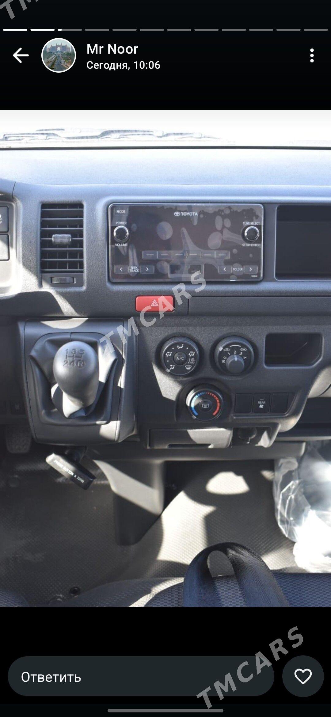 Toyota Hiace 2024 - 635 000 TMT - "Алтын Асыр" Гундогар базары ( Толкучка) - img 9