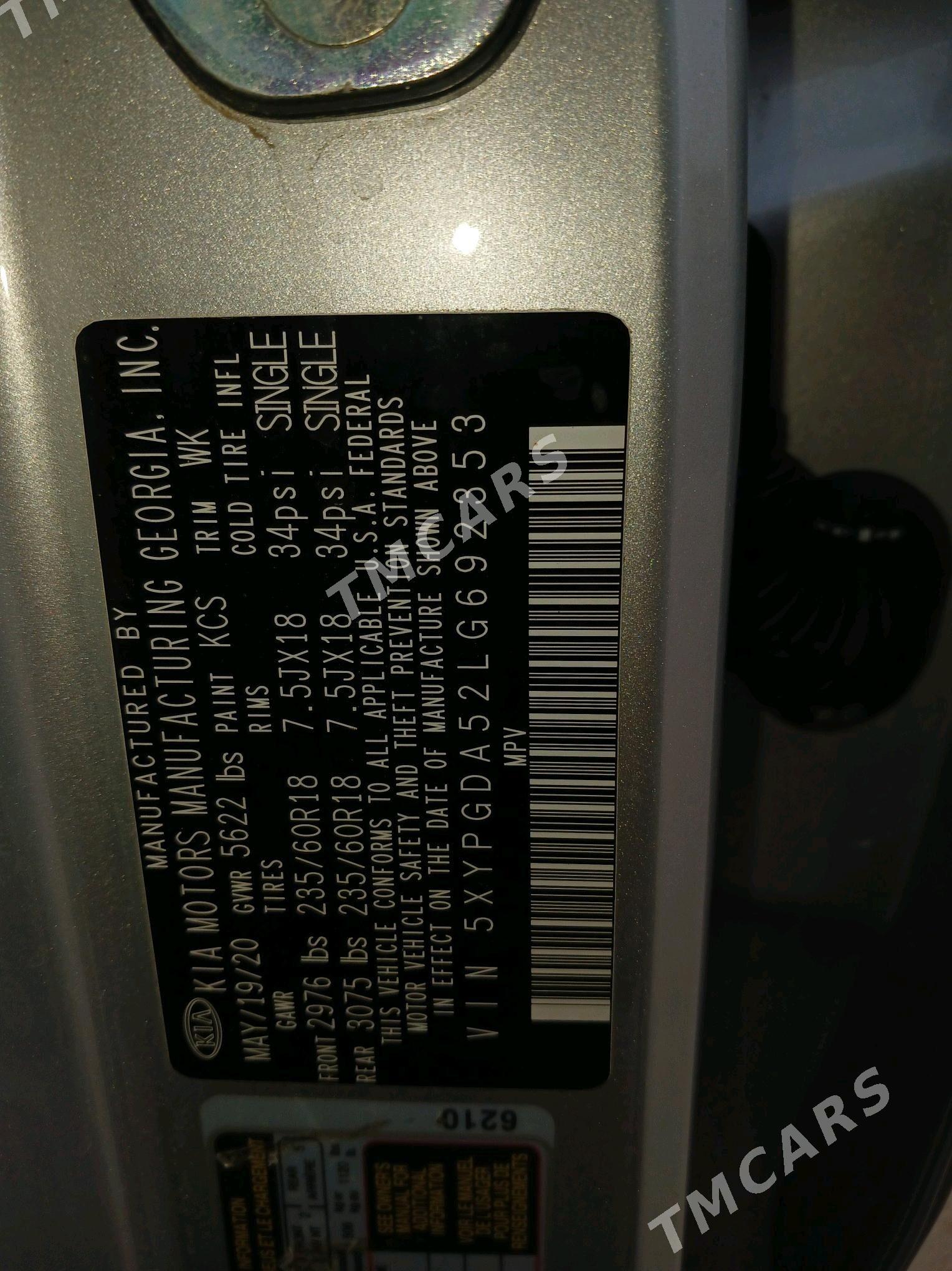 Kia Sorento 2020 - 265 000 TMT - Байрамали - img 5