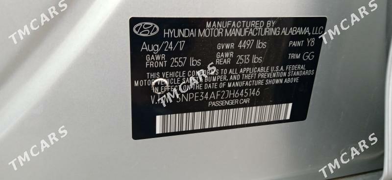 Hyundai Sonata 2018 - 185 000 TMT - Türkmenabat - img 6