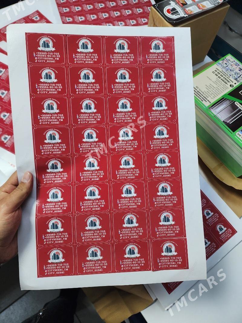 NAKLEYKA STIKER WIZITKA REKLAM - Ашхабад - img 8