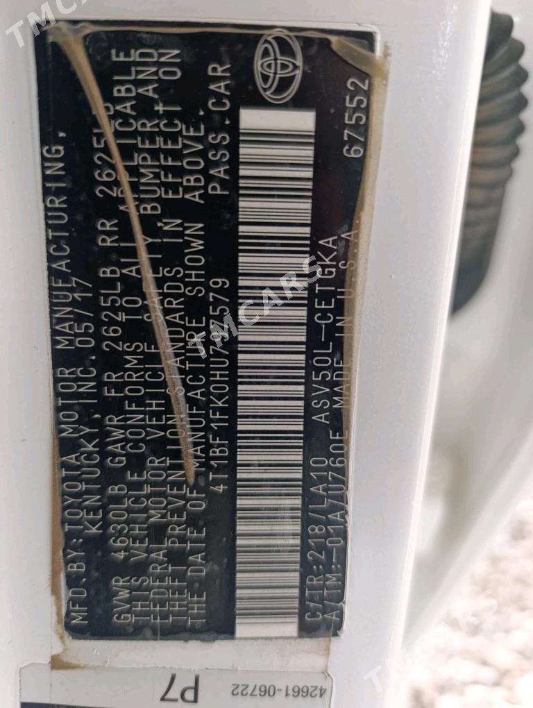 Toyota Camry 2017 - 265 000 TMT - Mary - img 3