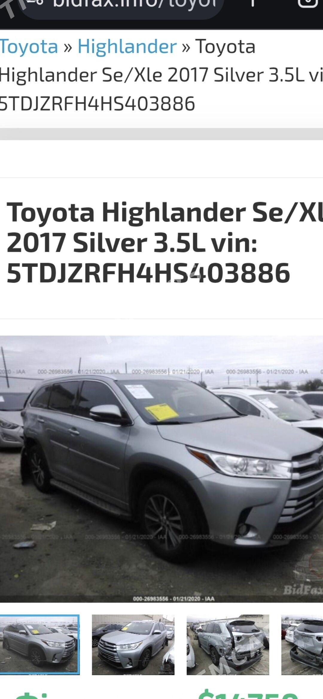 Toyota Highlander 2017 - 460 000 TMT - 14 этап - Элитки (Улица Совхозная) - img 8
