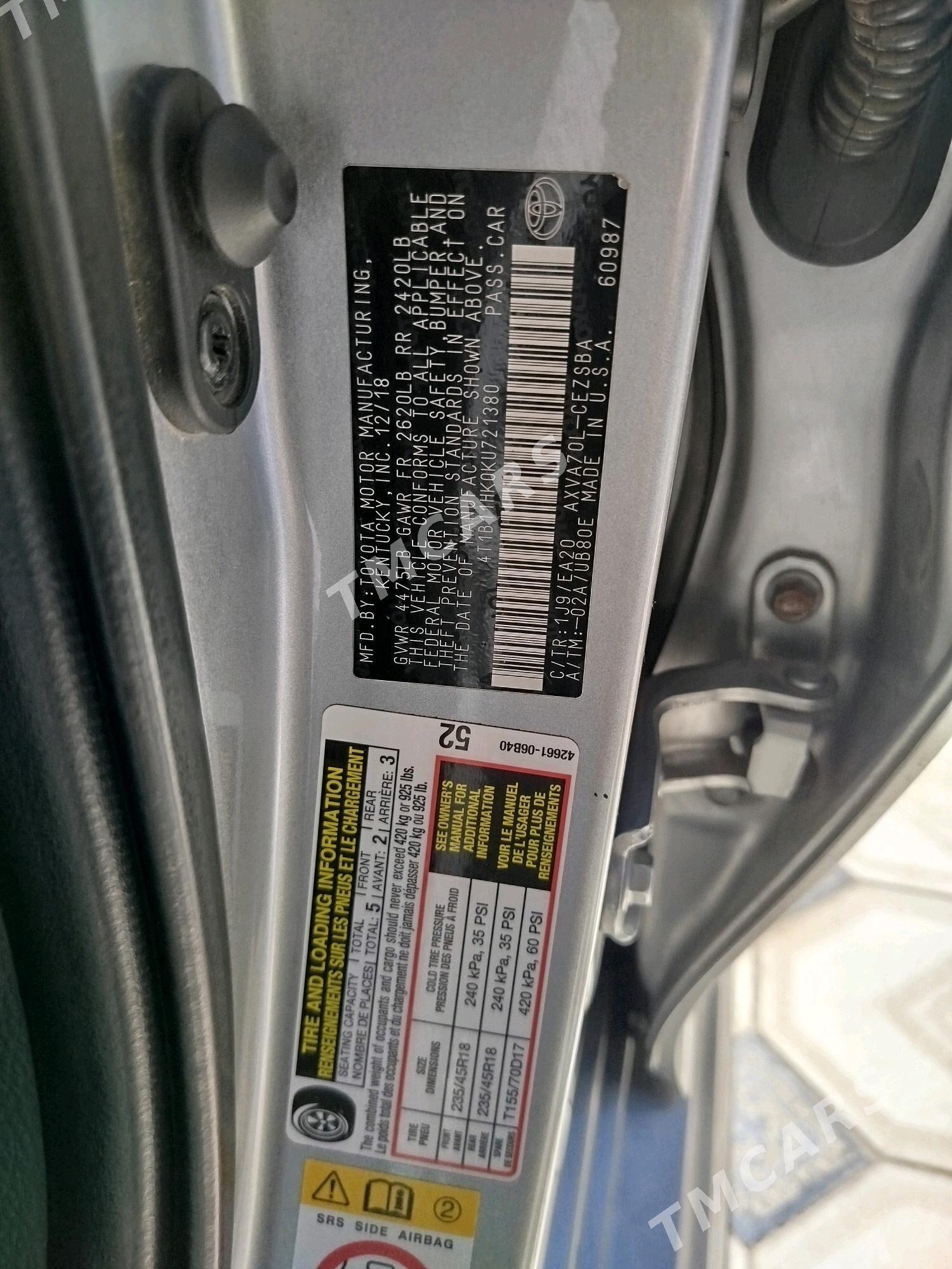 Toyota Camry 2019 - 320 000 TMT - Daşoguz - img 3