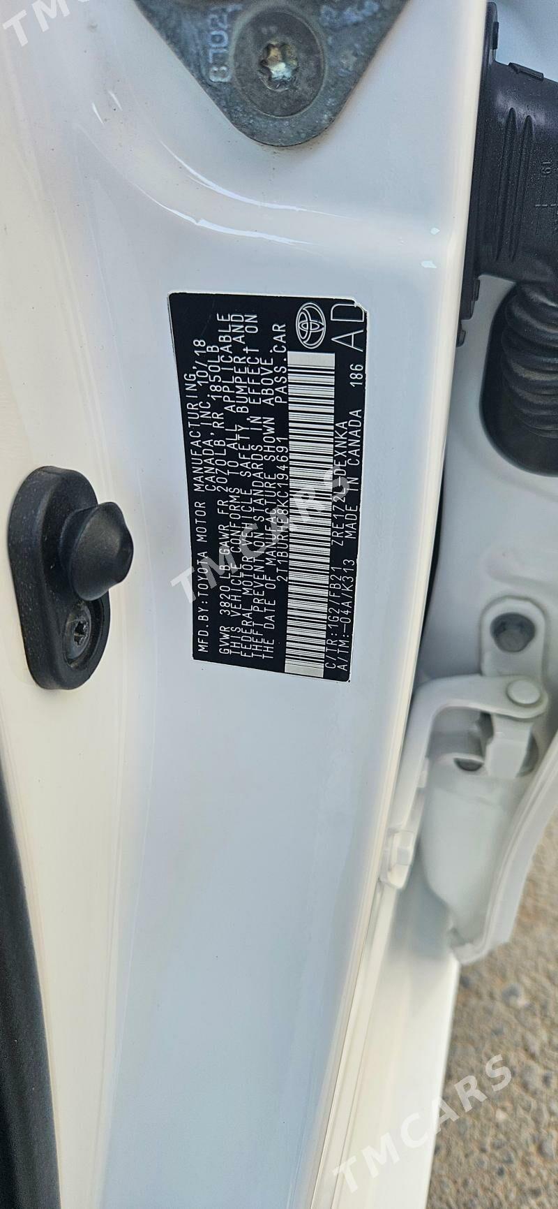 Toyota Corolla 2019 - 210 000 TMT - 6 mkr - img 6