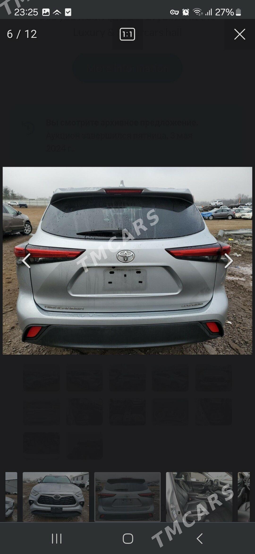 Toyota Highlander 2021 - 540 000 TMT - Дянев - img 5