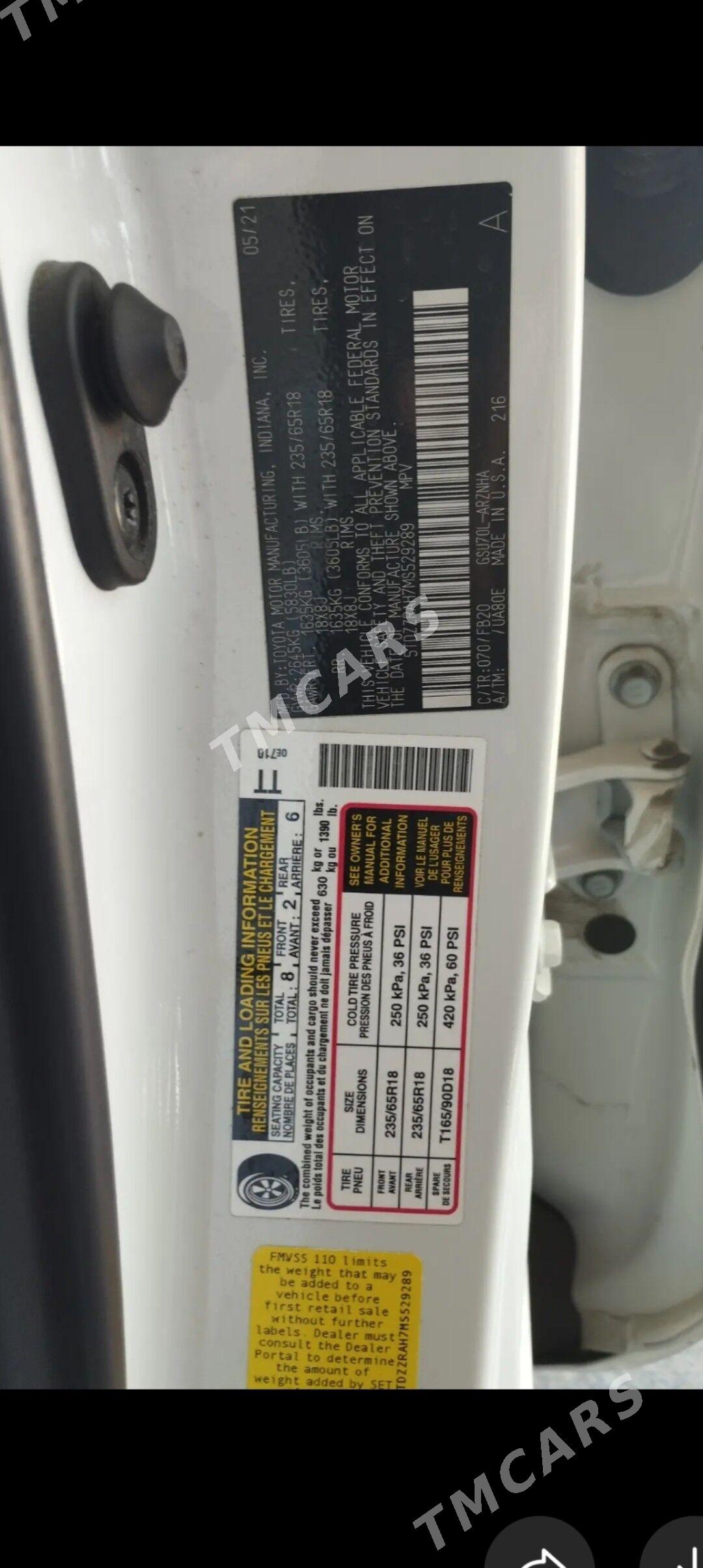 Toyota Highlander 2021 - 485 000 TMT - Aşgabat - img 4