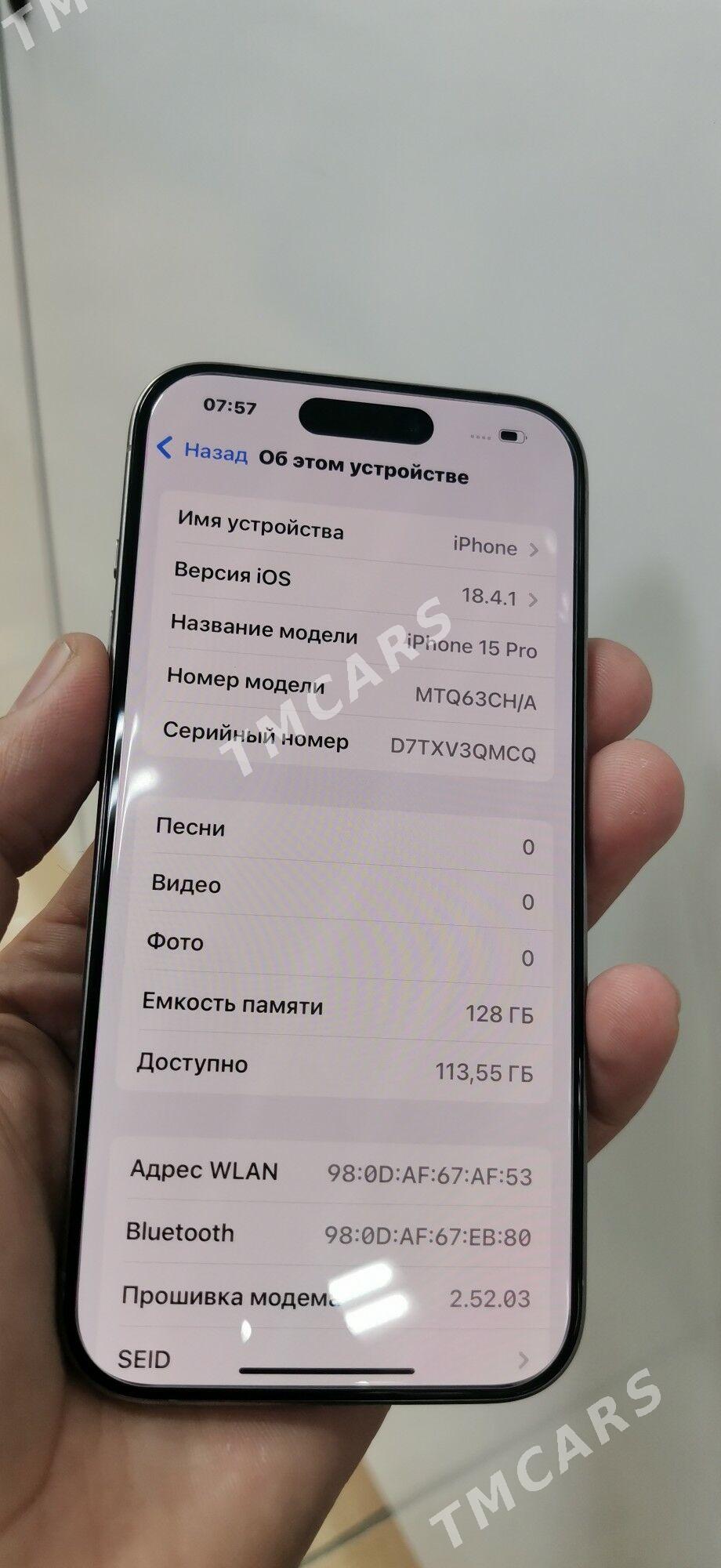 IPhone 15pro 128gb 2sim natura - Aşgabat - img 6