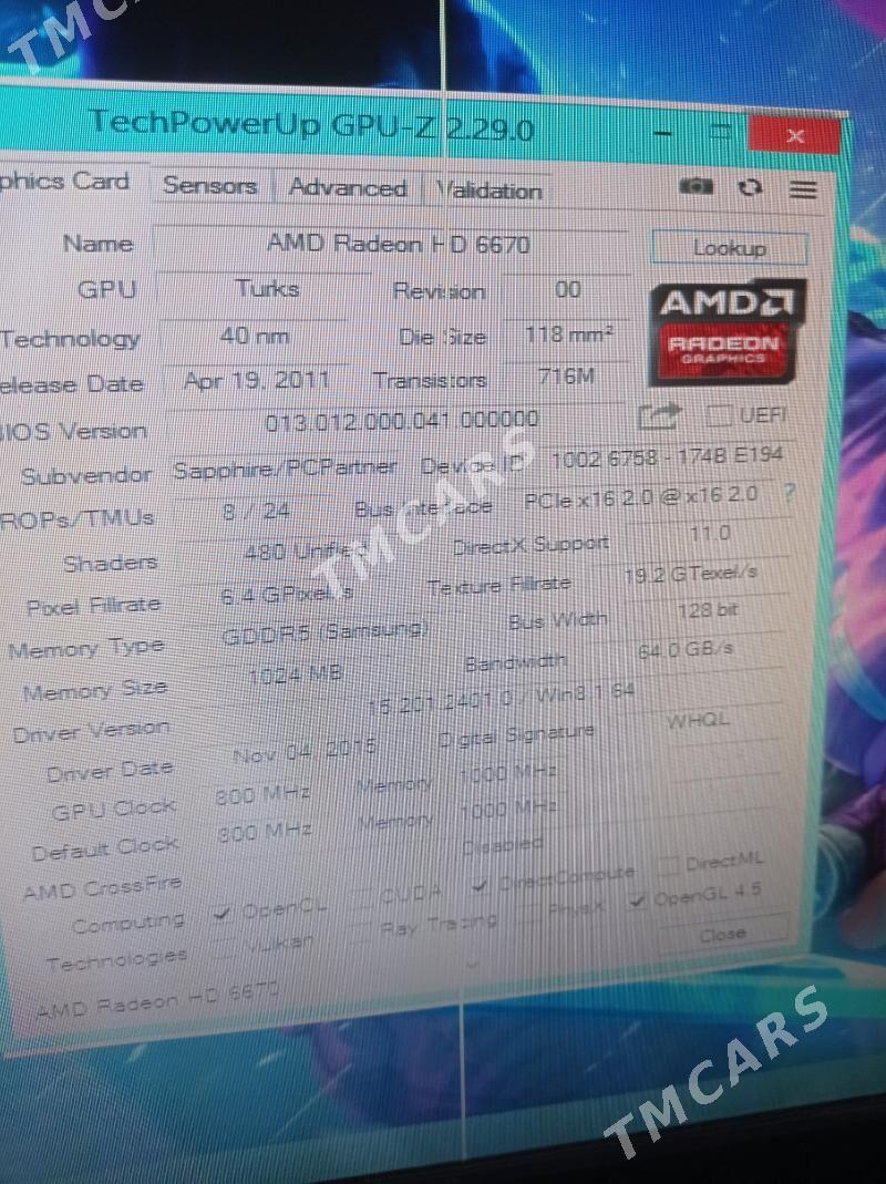 HD 6670 1 gb ddr5 128 bit - Ашхабад - img 2