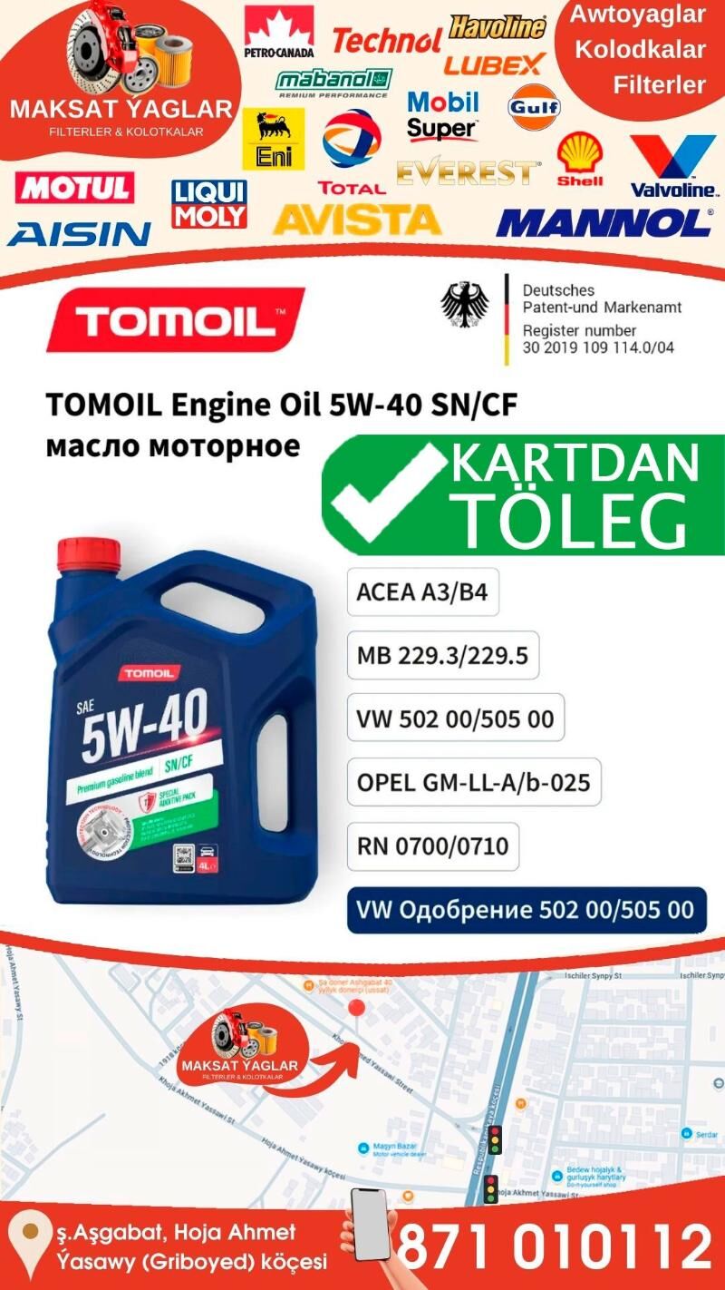 MOTOR YAGY TOMOIL МОТОРНОЕ МАС - Aşgabat - img 2