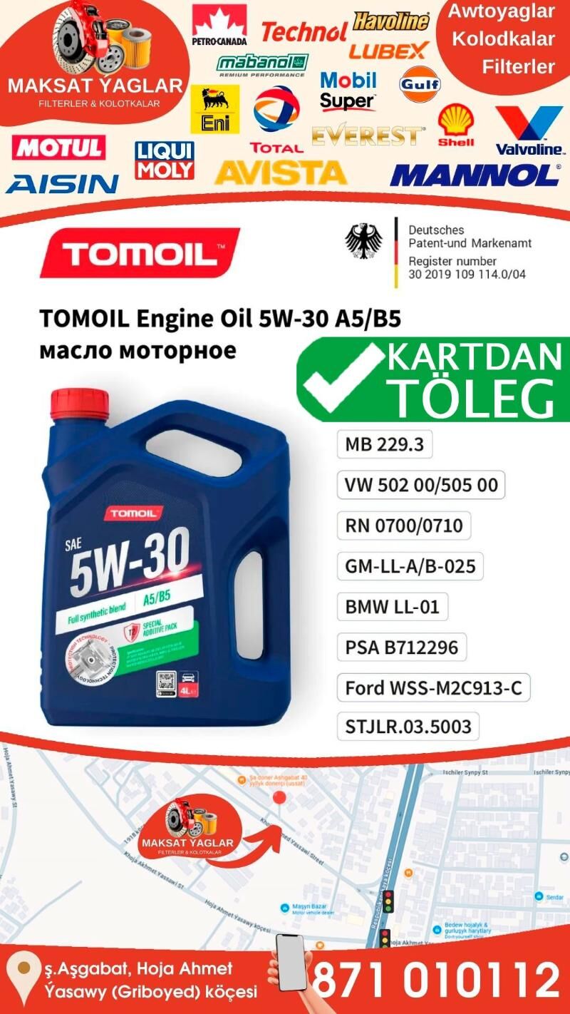 MOTOR YAGY TOMOIL МОТОРНОЕ МАС - Aşgabat - img 5