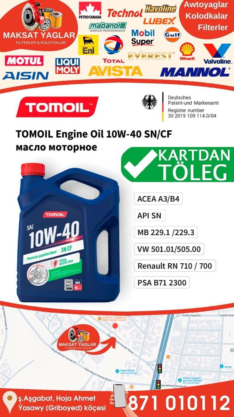 MOTOR YAGY TOMOIL МОТОРНОЕ МАС - Aşgabat - img 4