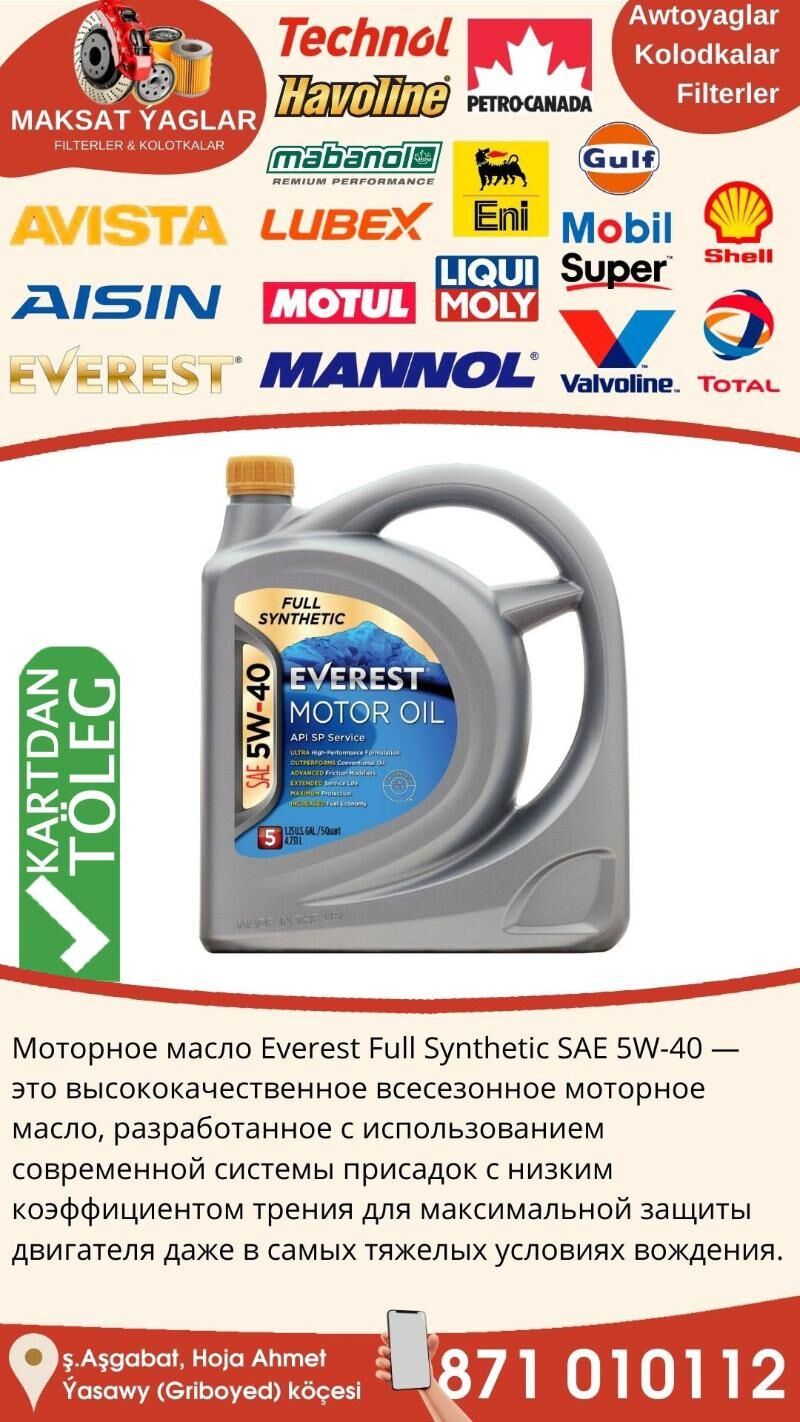 EVEREST ORIGINAL MOTOR YAGLARY - Ашхабад - img 7
