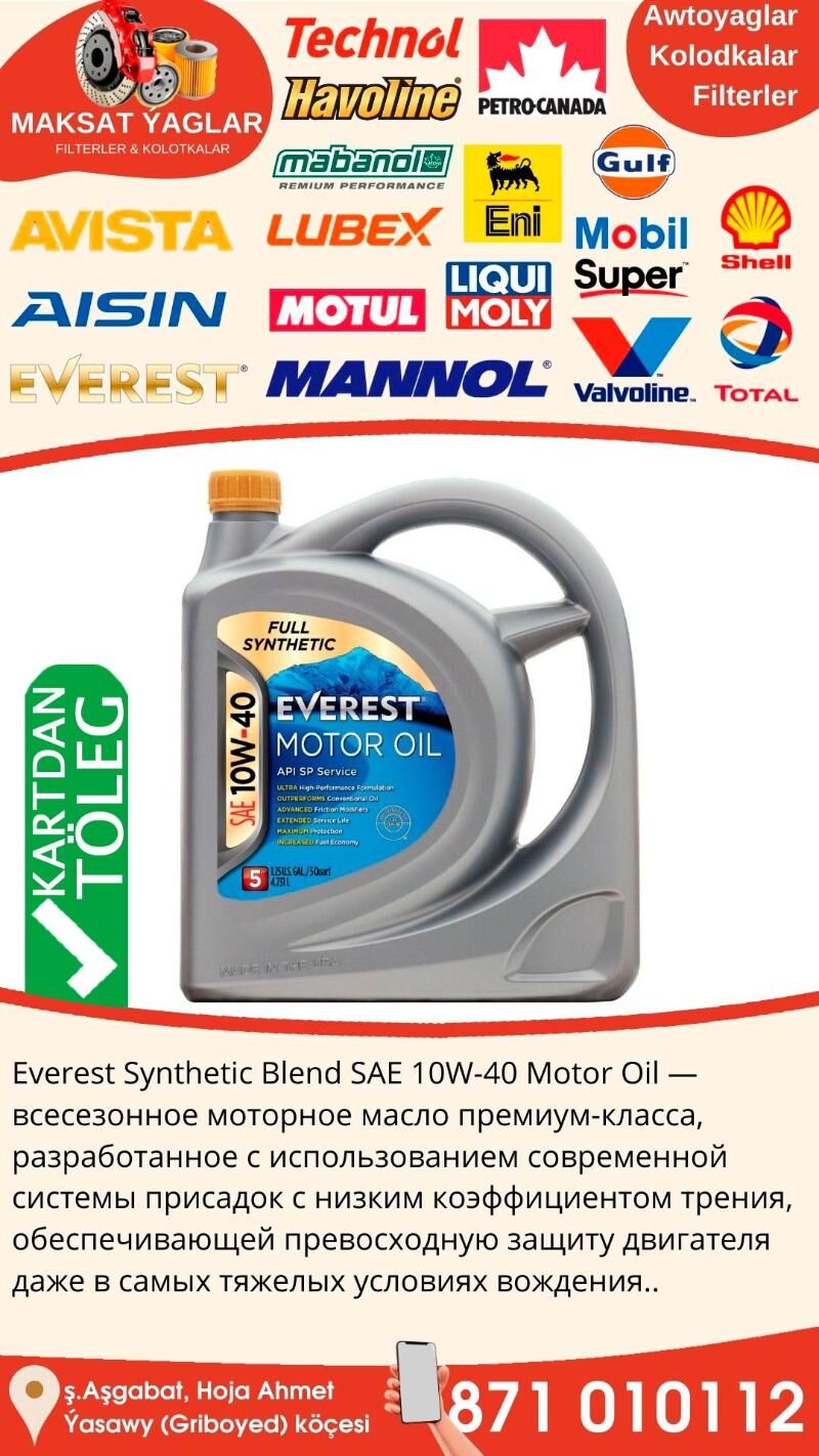 EVEREST ORIGINAL MOTOR YAGLARY - Ашхабад - img 3