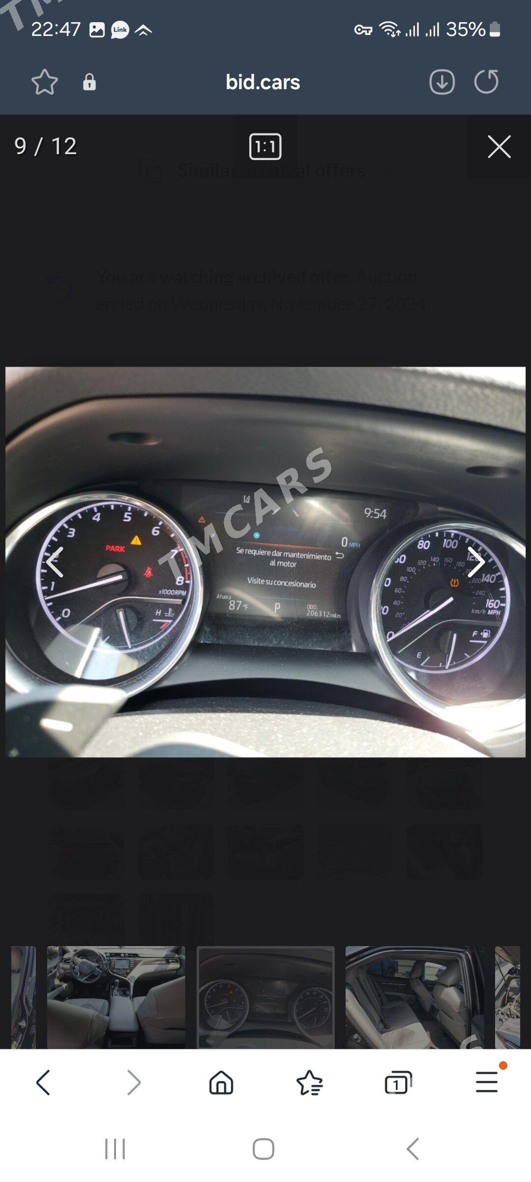 Toyota Camry 2020 - 318 000 TMT - Aşgabat - img 8