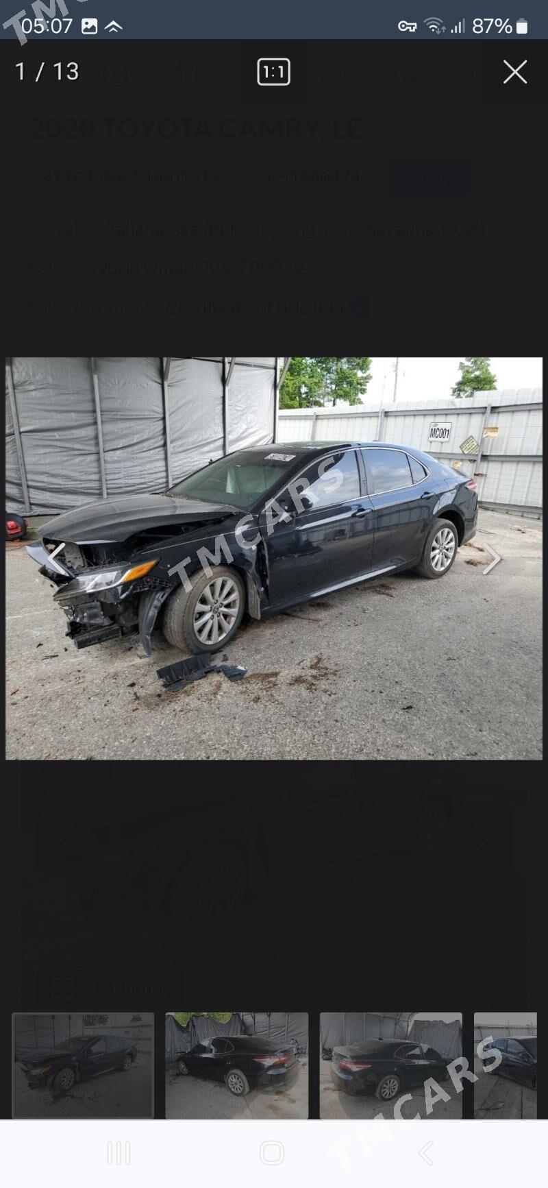 Toyota Camry 2020 - 278 000 TMT - Aşgabat - img 7