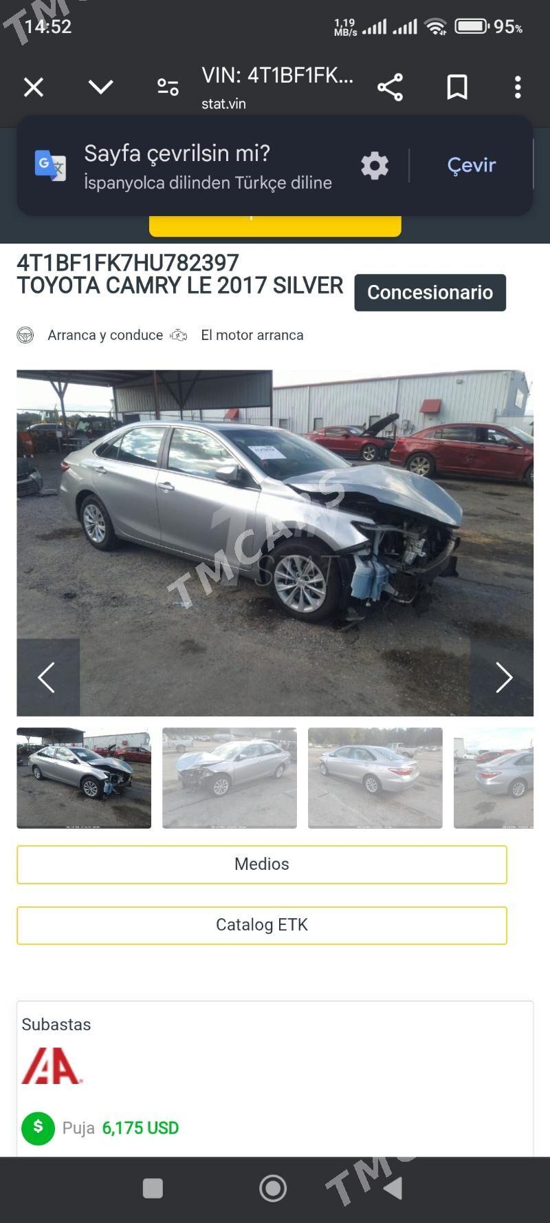 Toyota Camry 2017 - 252 000 TMT - Murgap - img 9