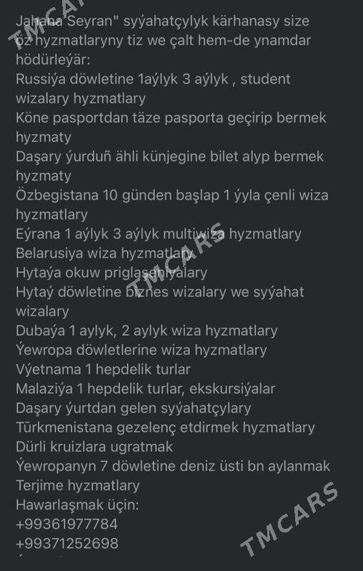 Wiza hyzmatlary - Ашхабад - img 2