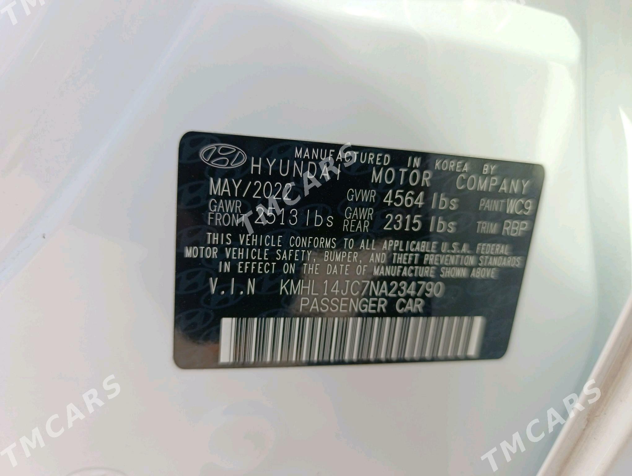 Hyundai Sonata 2022 - 380 000 TMT - Ашхабад - img 10