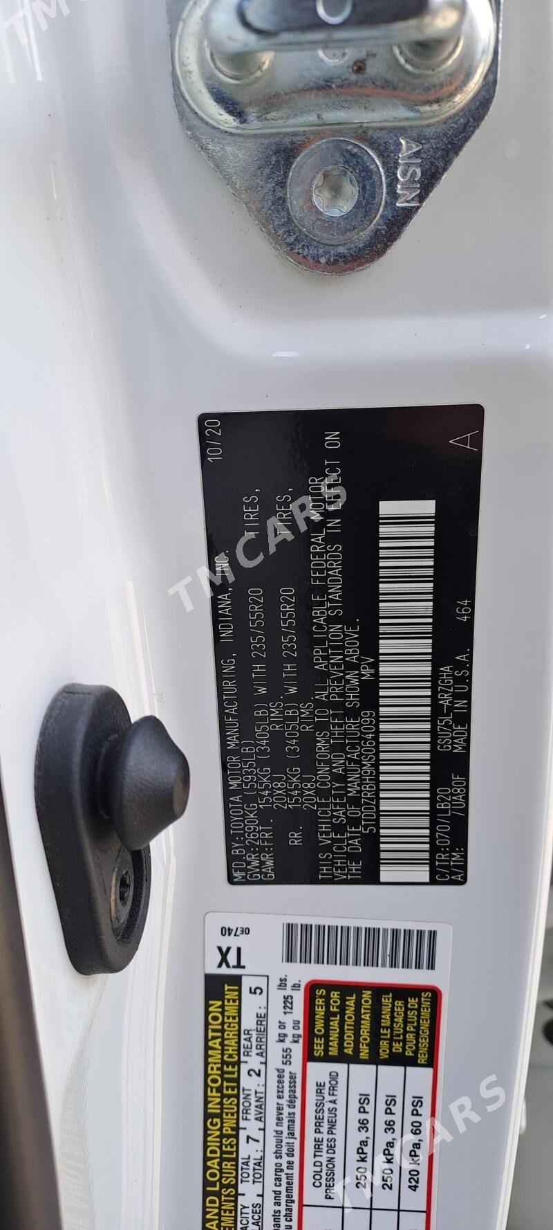 Toyota Highlander 2021 - 680 000 TMT - Aşgabat - img 9