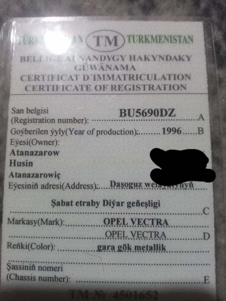 Opel Vectra 1996 - 45 000 TMT - Daşoguz - img 5