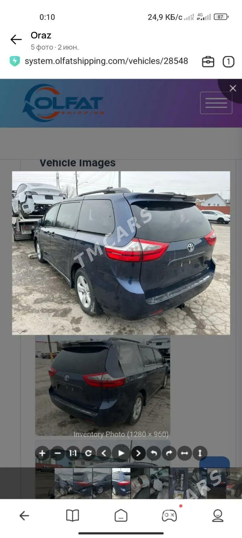 Toyota Sienna 2020 - 425 000 TMT - Aşgabat - img 7