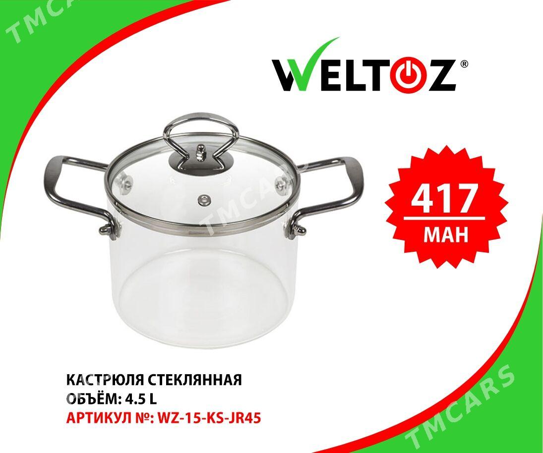 Kastrul (Aýna)-Кастрюли(Стеклянные)-Weltoz - "Berkarar" SDAM - img 4