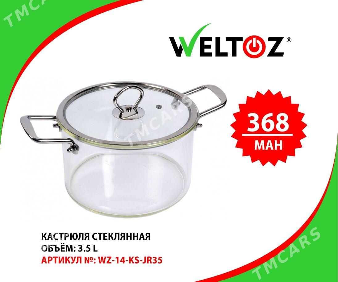 Kastrul (Aýna)-Кастрюли(Стеклянные)-Weltoz - "Berkarar" SDAM - img 3