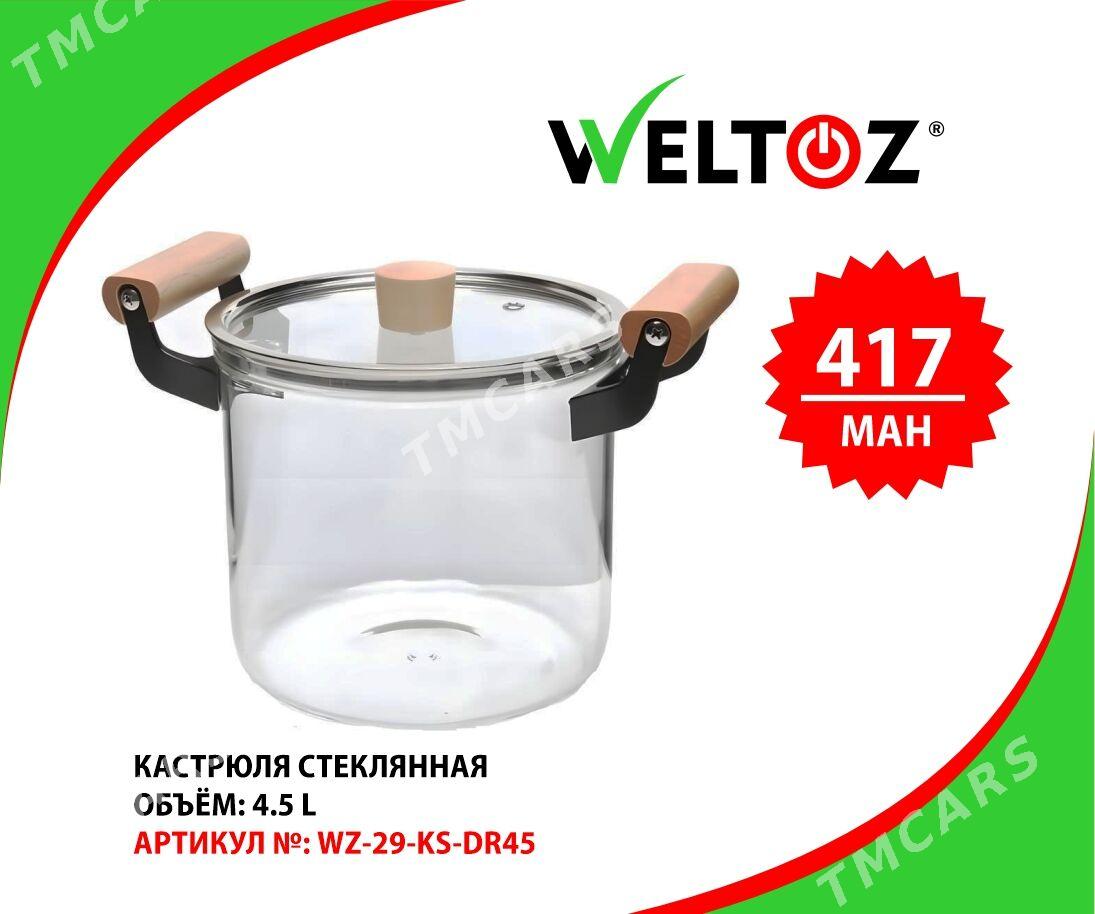 Kastrul (Aýna)-Кастрюли(Стеклянные)-Weltoz - "Berkarar" SDAM - img 5
