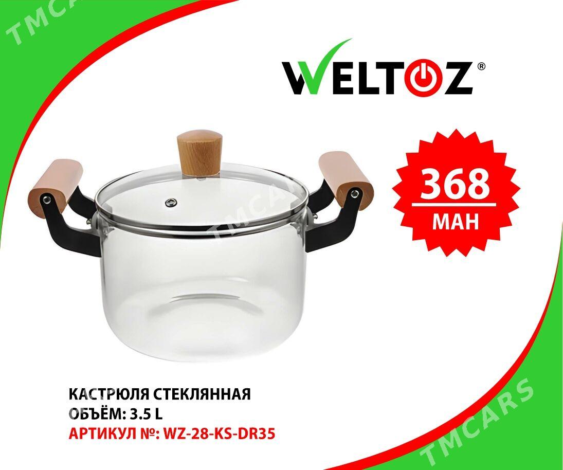Kastrul (Aýna)-Кастрюли(Стеклянные)-Weltoz - "Berkarar" SDAM - img 2