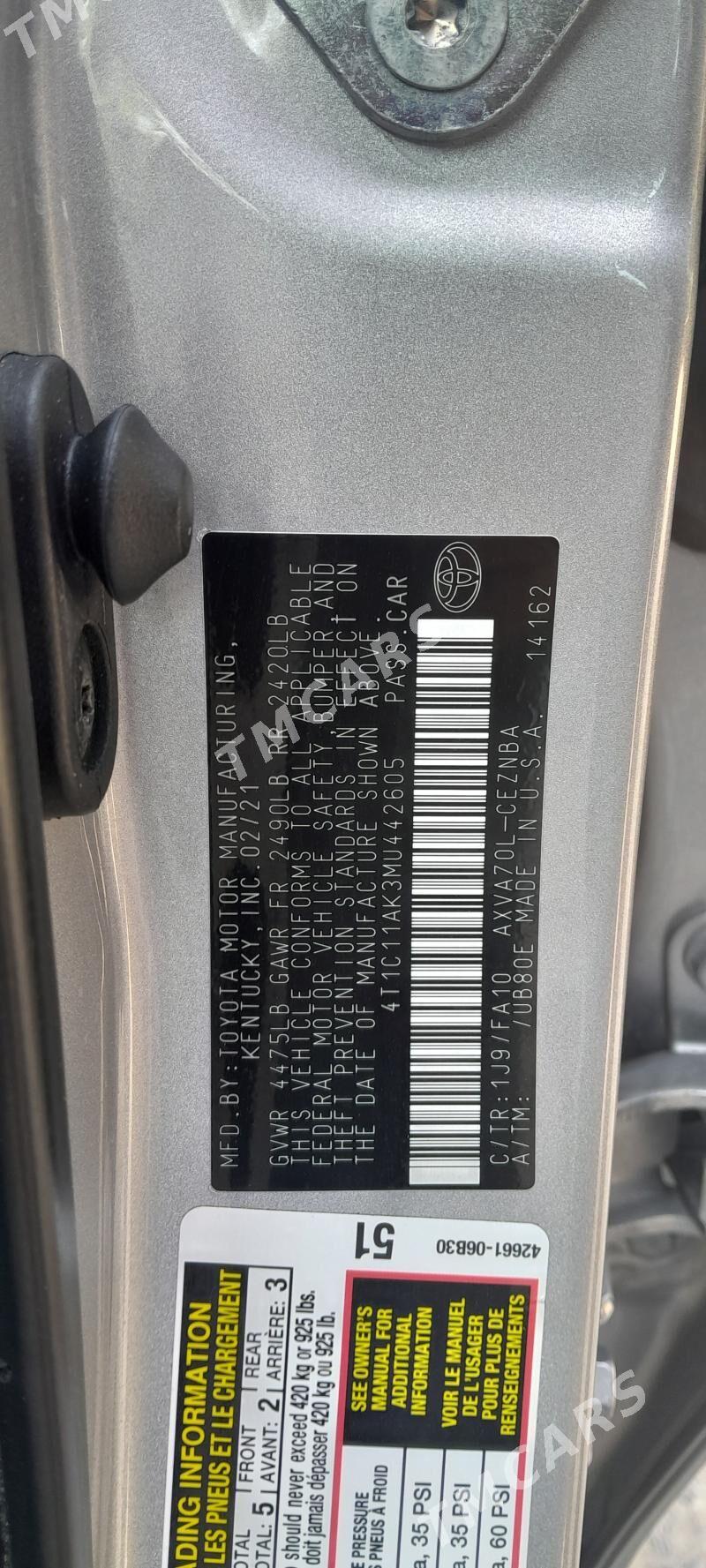 Toyota Camry 2021 - 325 000 TMT - Туркменабат - img 2