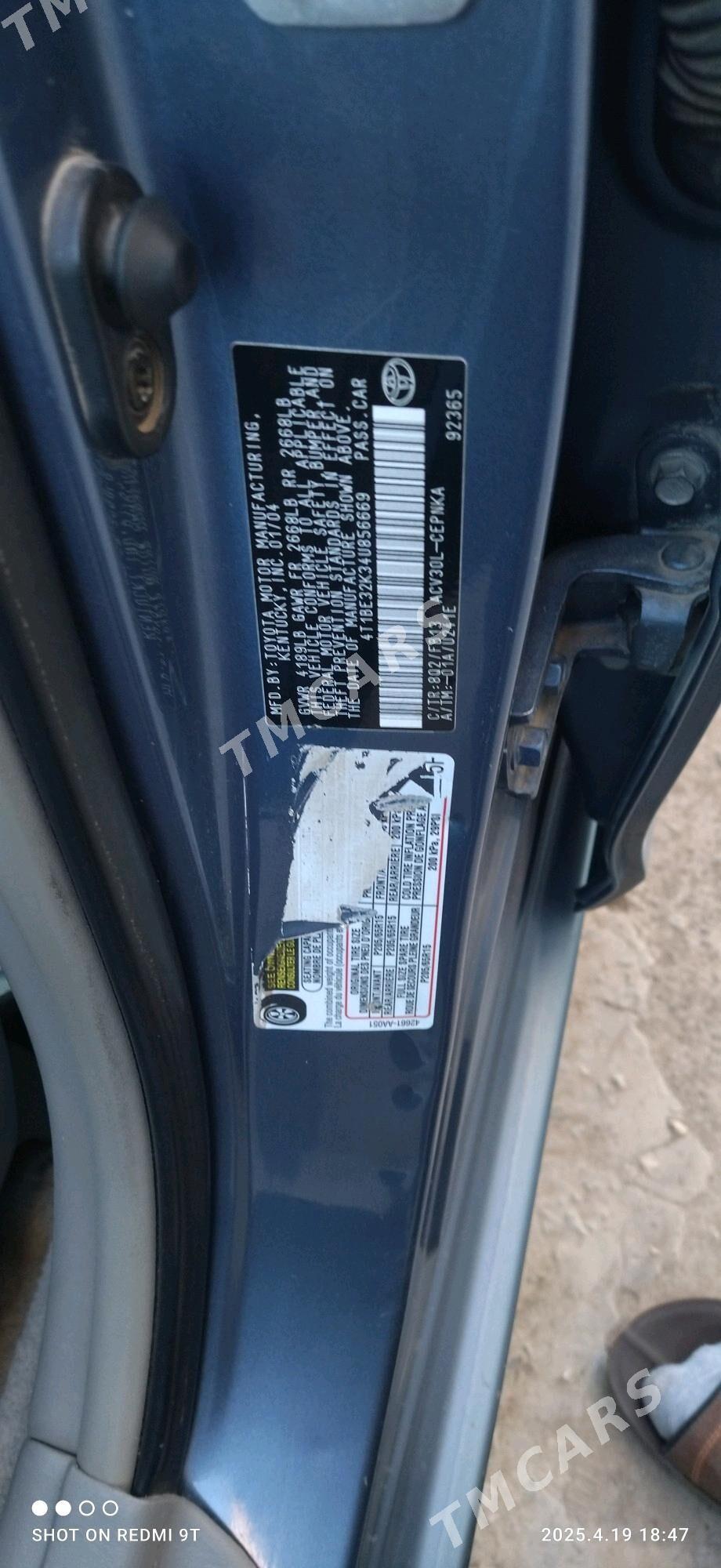 Toyota Camry 2004 - 150 000 TMT - Gurbansoltan Eje - img 6