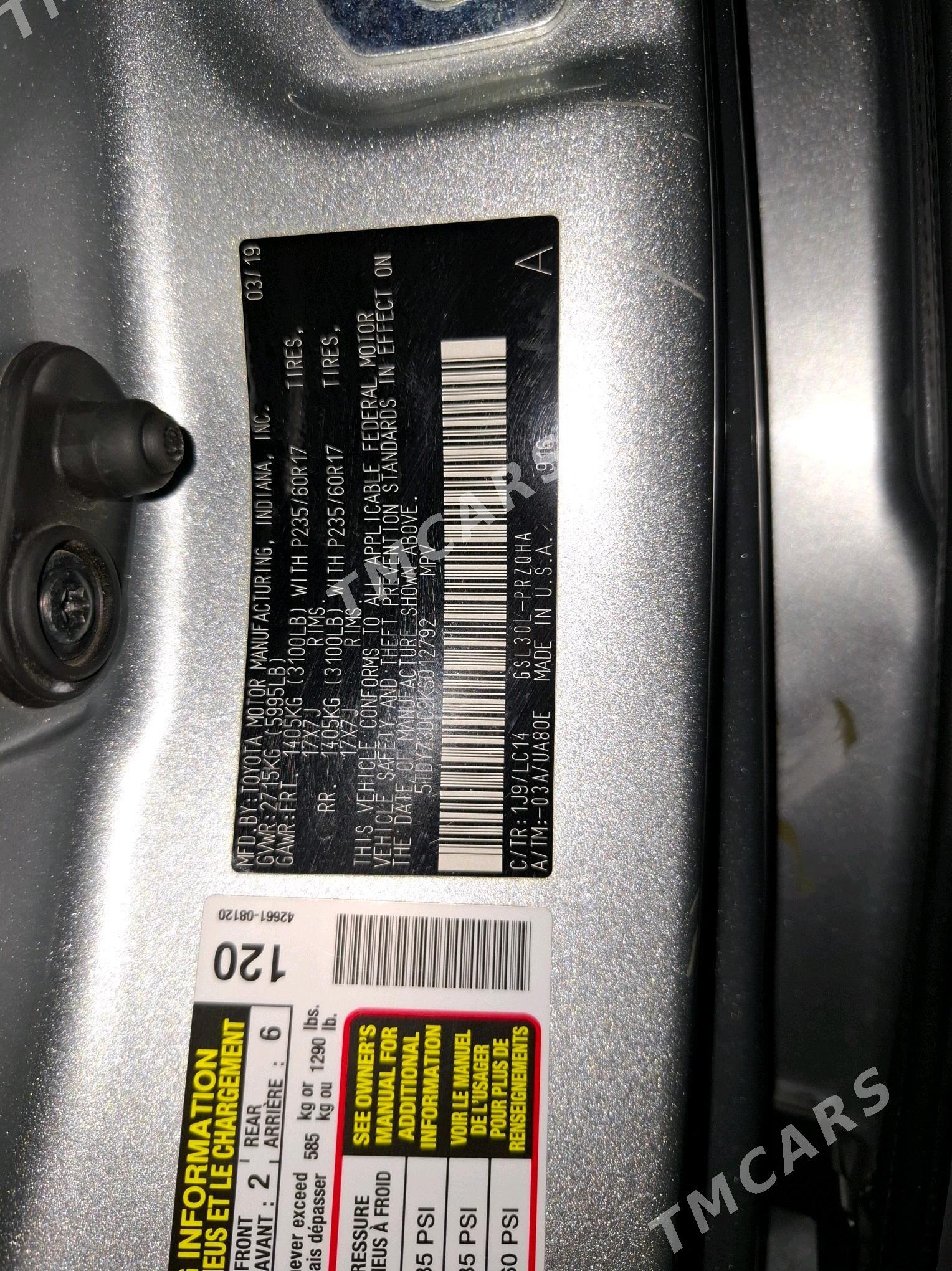 Toyota Sienna 2019 - 420 000 TMT - Дашогуз - img 9