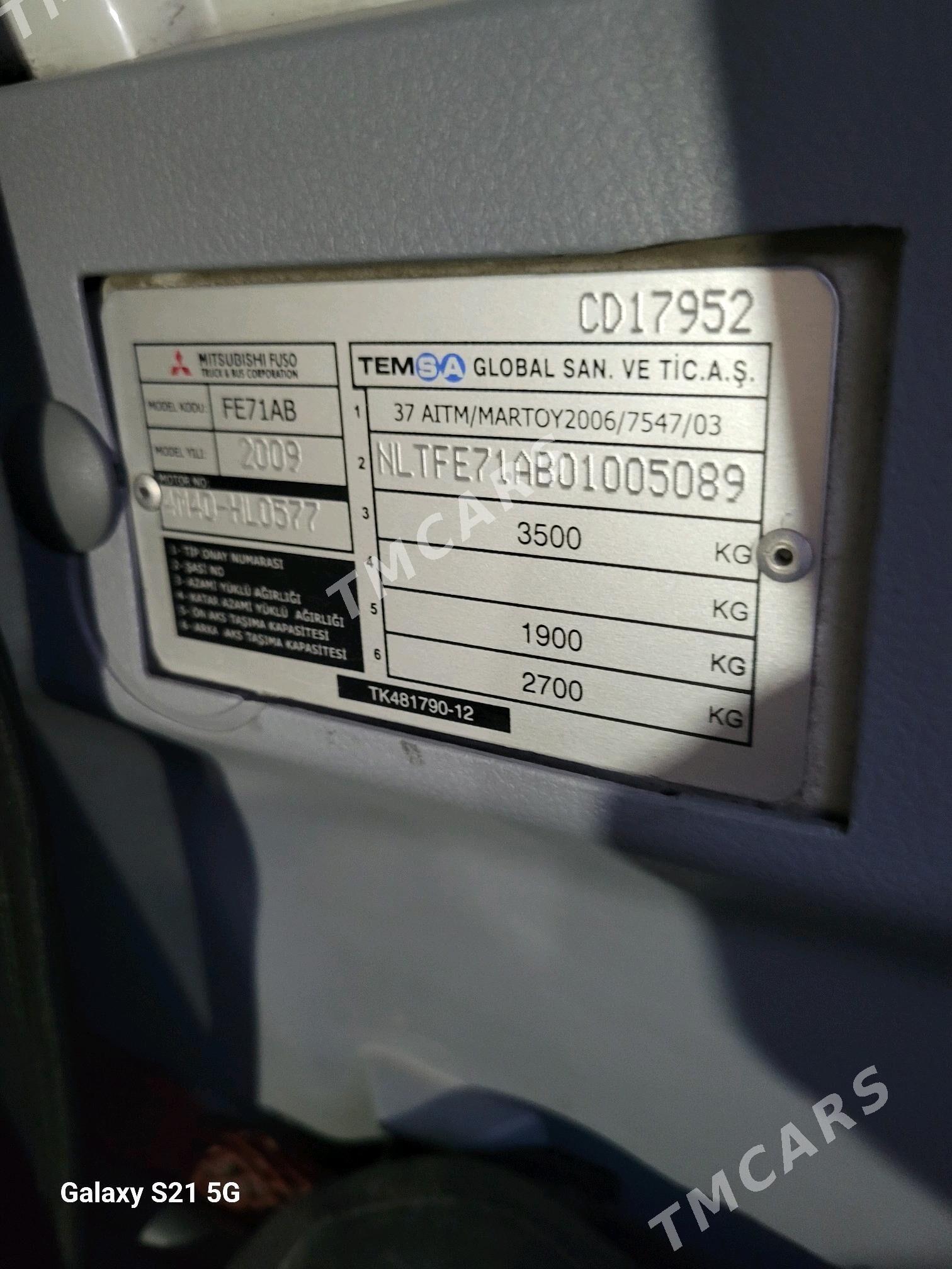 Mitsubishi Canter 2009 - 250 000 TMT - Тагтабазар - img 3