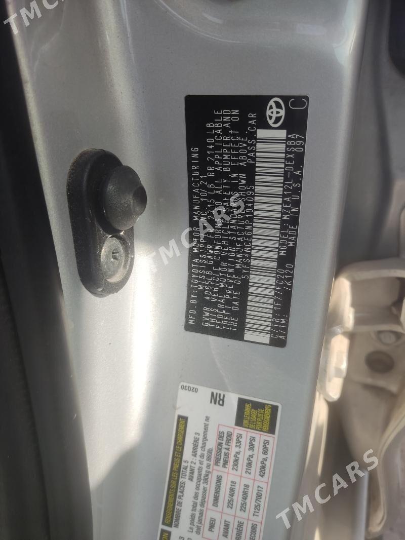 Toyota Corolla 2021 - 210 000 TMT - Mary - img 8