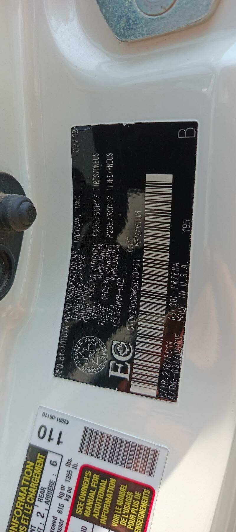 Toyota Sienna 2019 - 575 000 TMT - Aşgabat - img 4