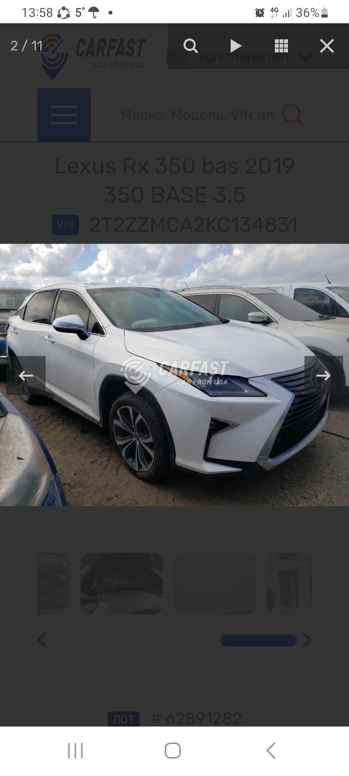 Lexus RX 350 2019 - 500 000 TMT - Саят - img 9