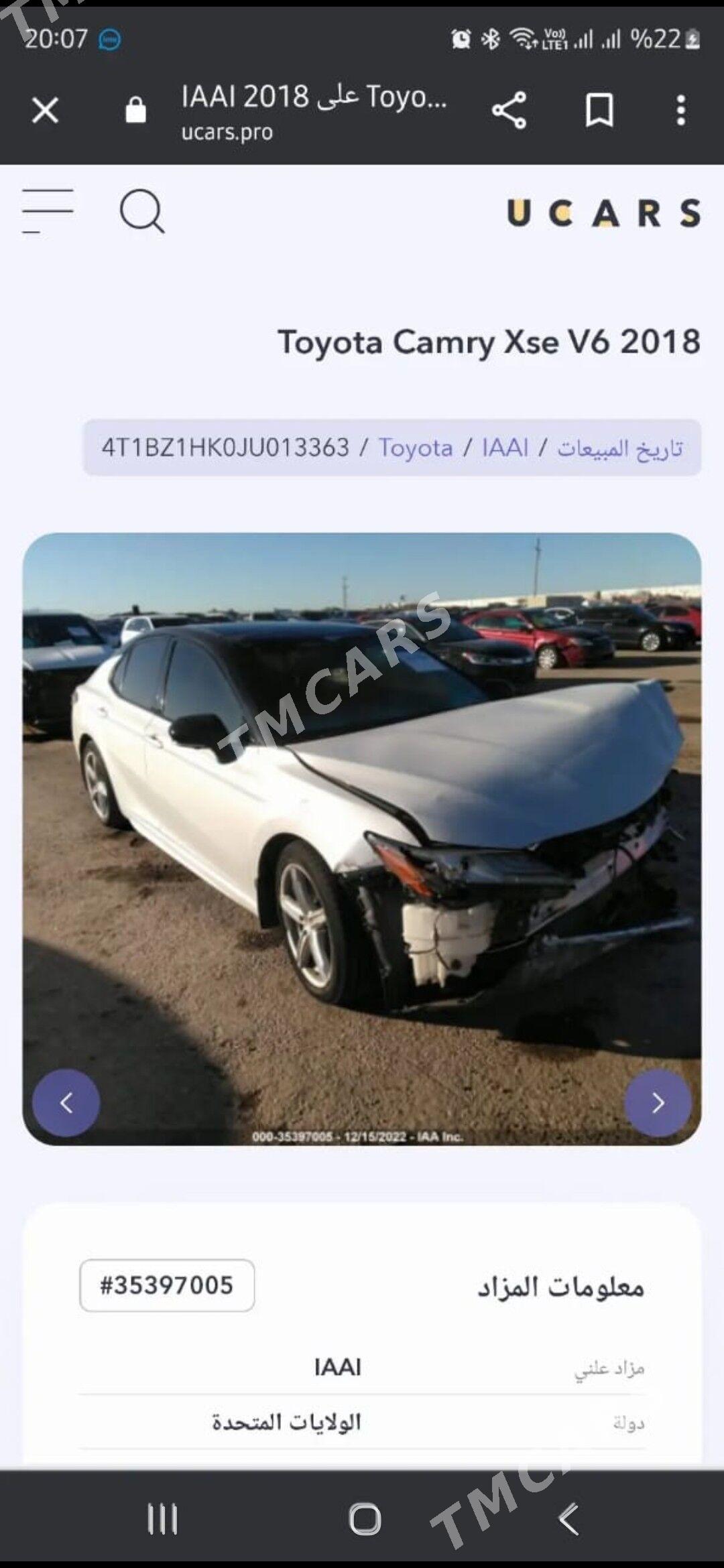 Toyota Camry 2018 - 410 000 TMT - Ашхабад - img 4