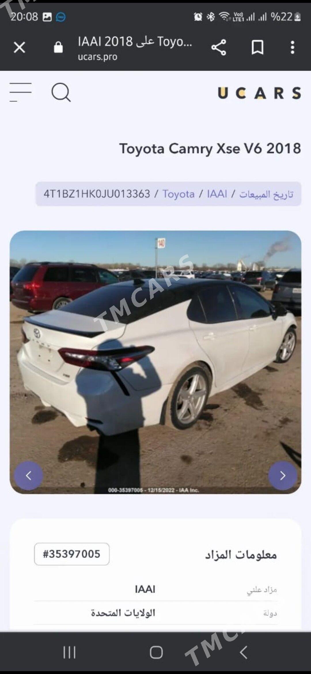 Toyota Camry 2018 - 410 000 TMT - Ашхабад - img 3