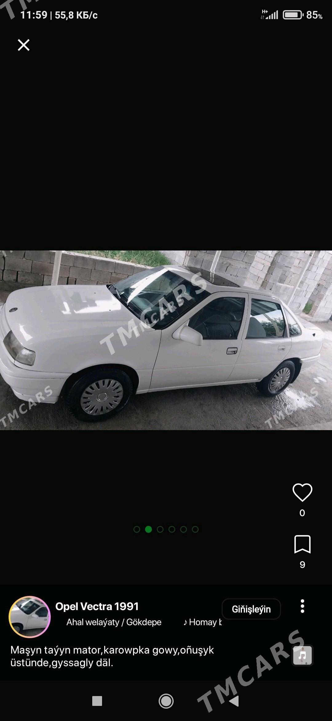 Opel Vectra 1990 - 28 000 TMT - Гёкдепе - img 2