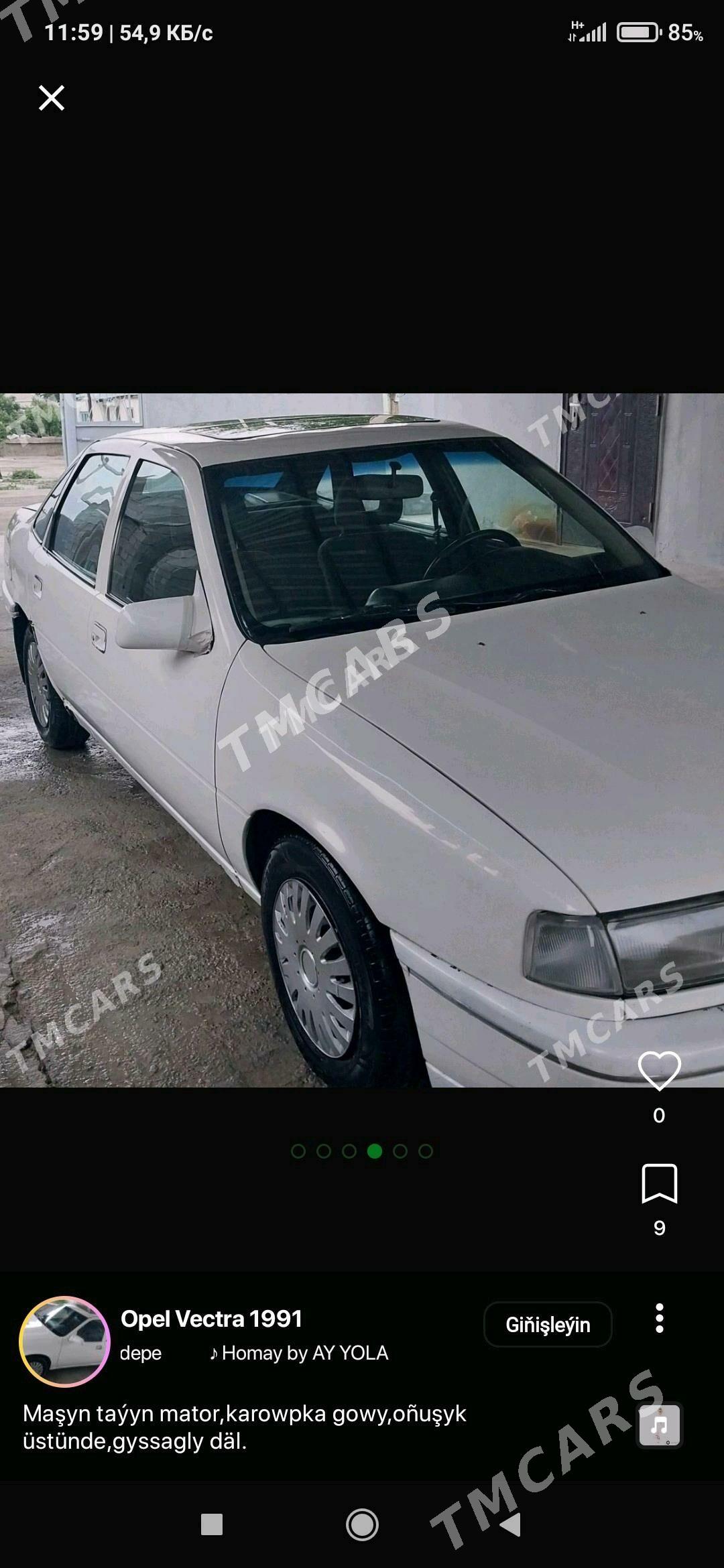 Opel Vectra 1990 - 28 000 TMT - Гёкдепе - img 3