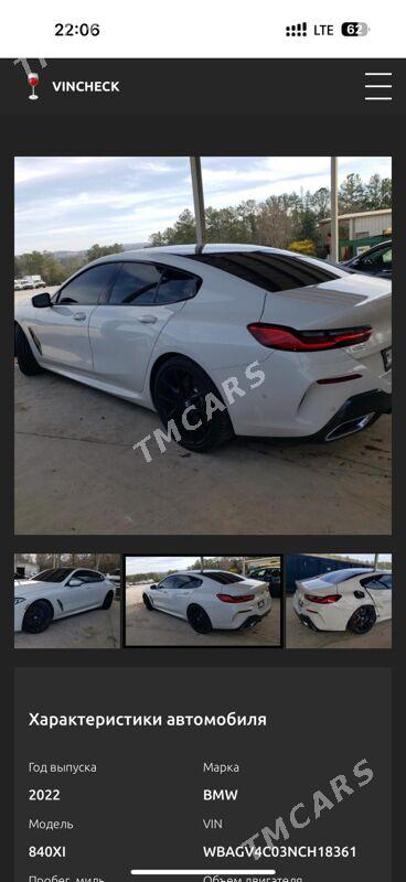 BMW 8 Series Gran Coupe 2022 - 1 340 000 TMT - Ашхабад - img 5