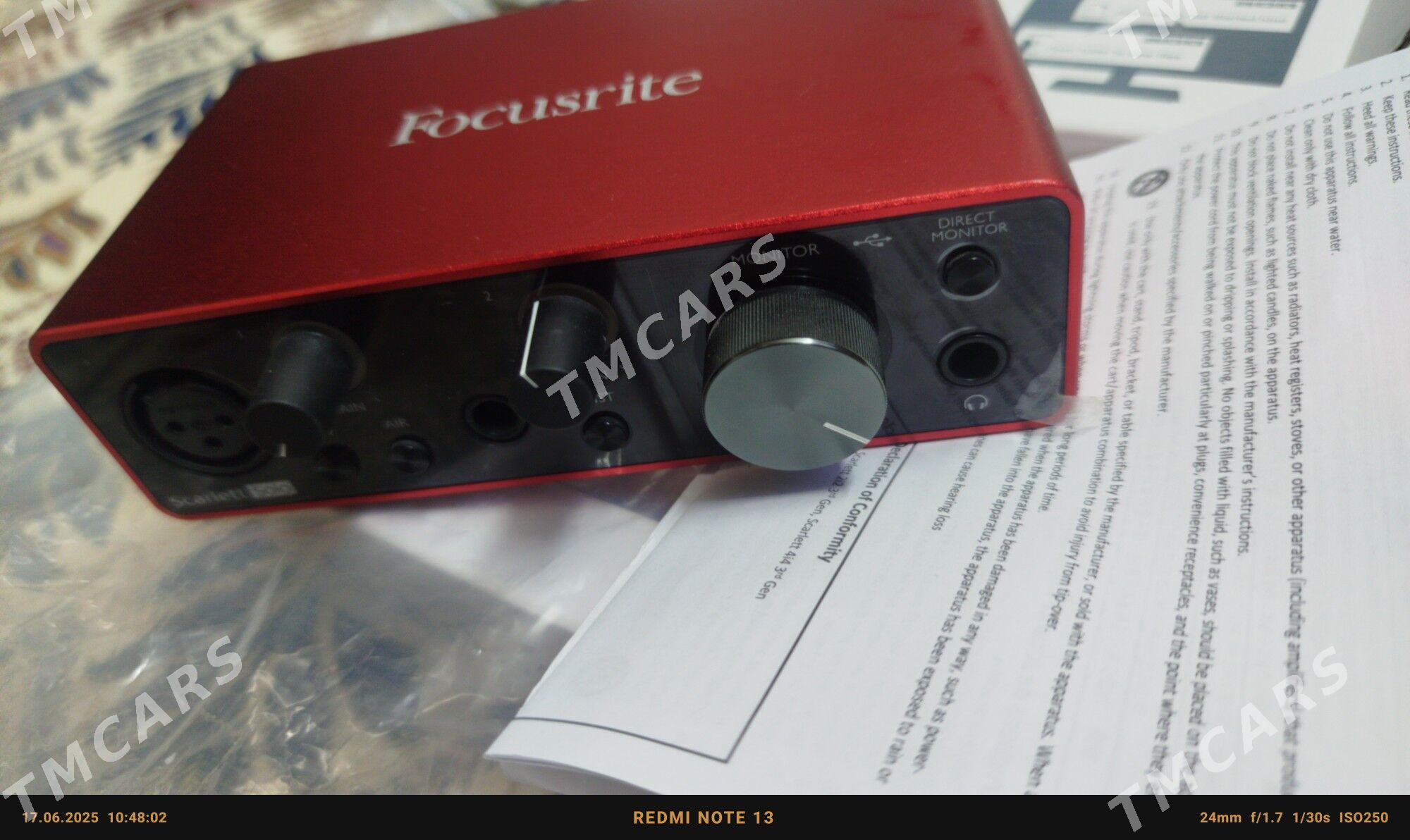 FOCUSRITE 3 PAKALENYA SES KART - Aşgabat - img 4