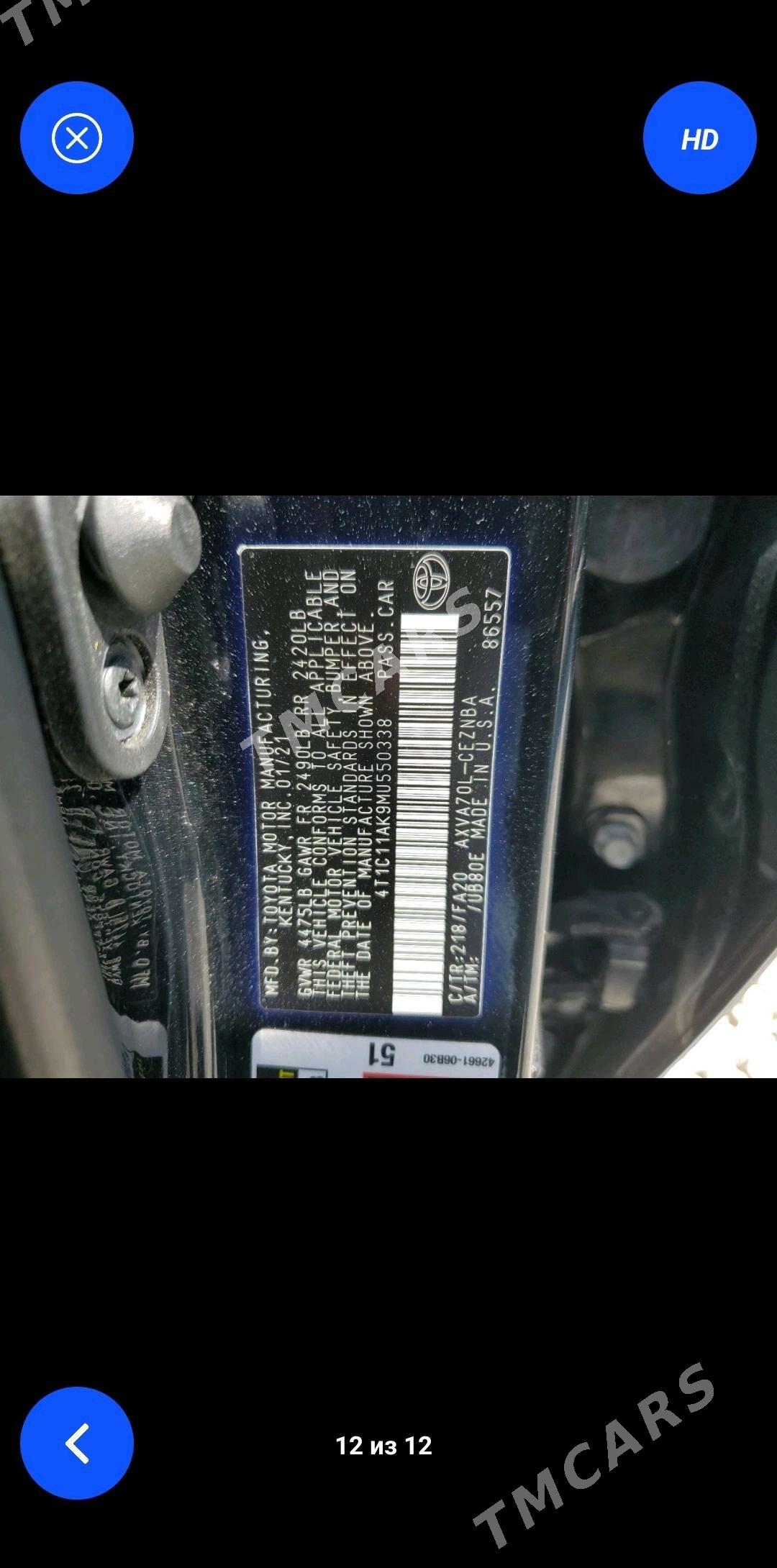 Toyota Camry 2021 - 290 000 TMT - Murgap - img 7