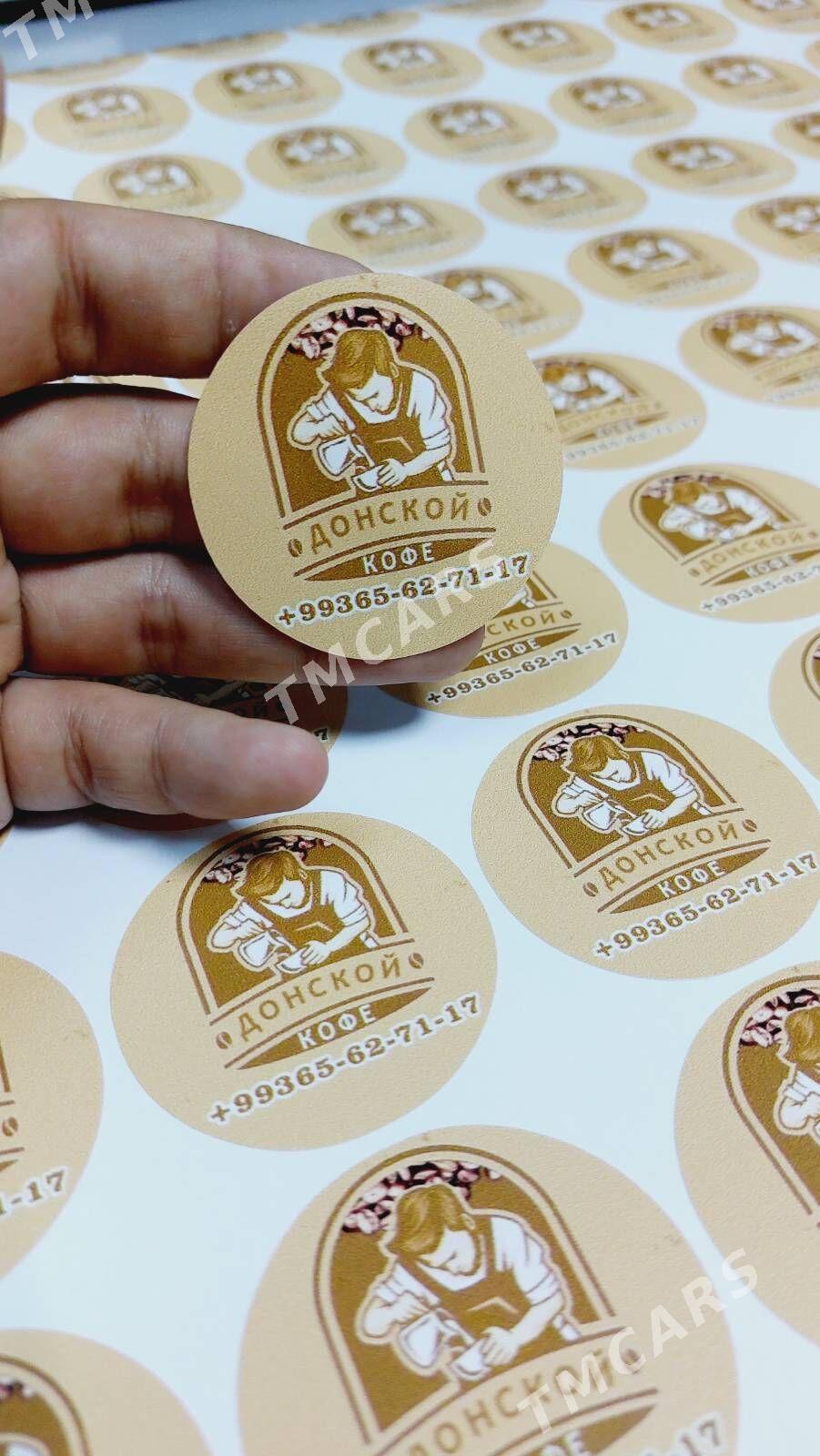 STIKER NAKLEYKA WIZITKA REKLAM - Ашхабад - img 4