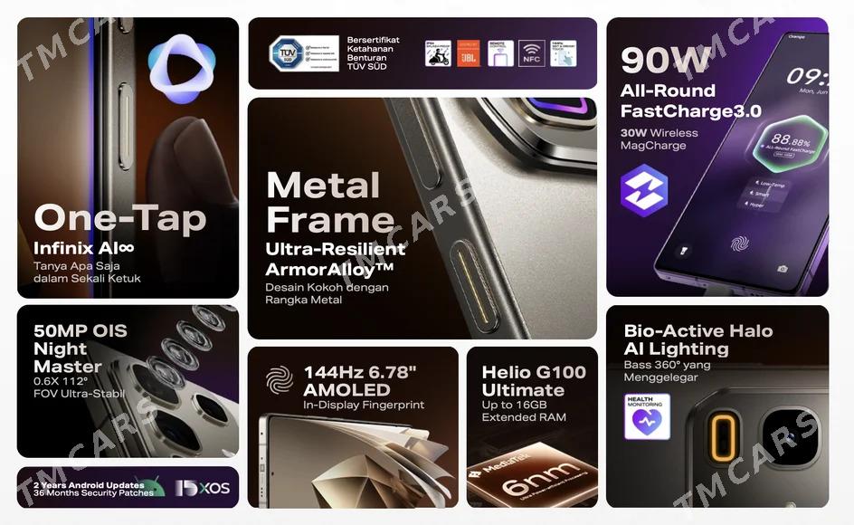 KREDIT 6AY INFINIX NOTE 50PRO - Ашхабад - img 6