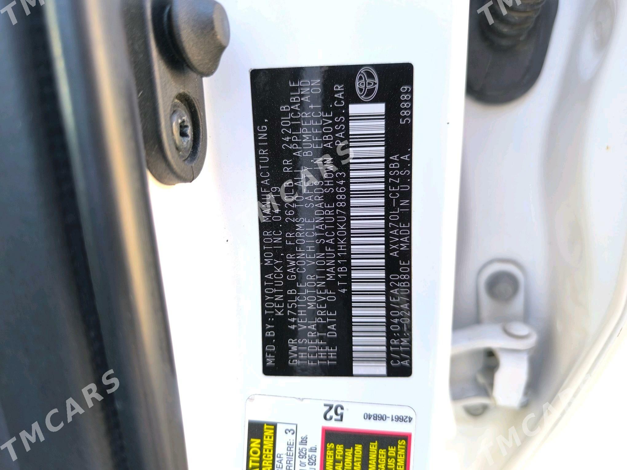 Toyota Camry 2019 - 270 000 TMT - Ашхабад - img 4