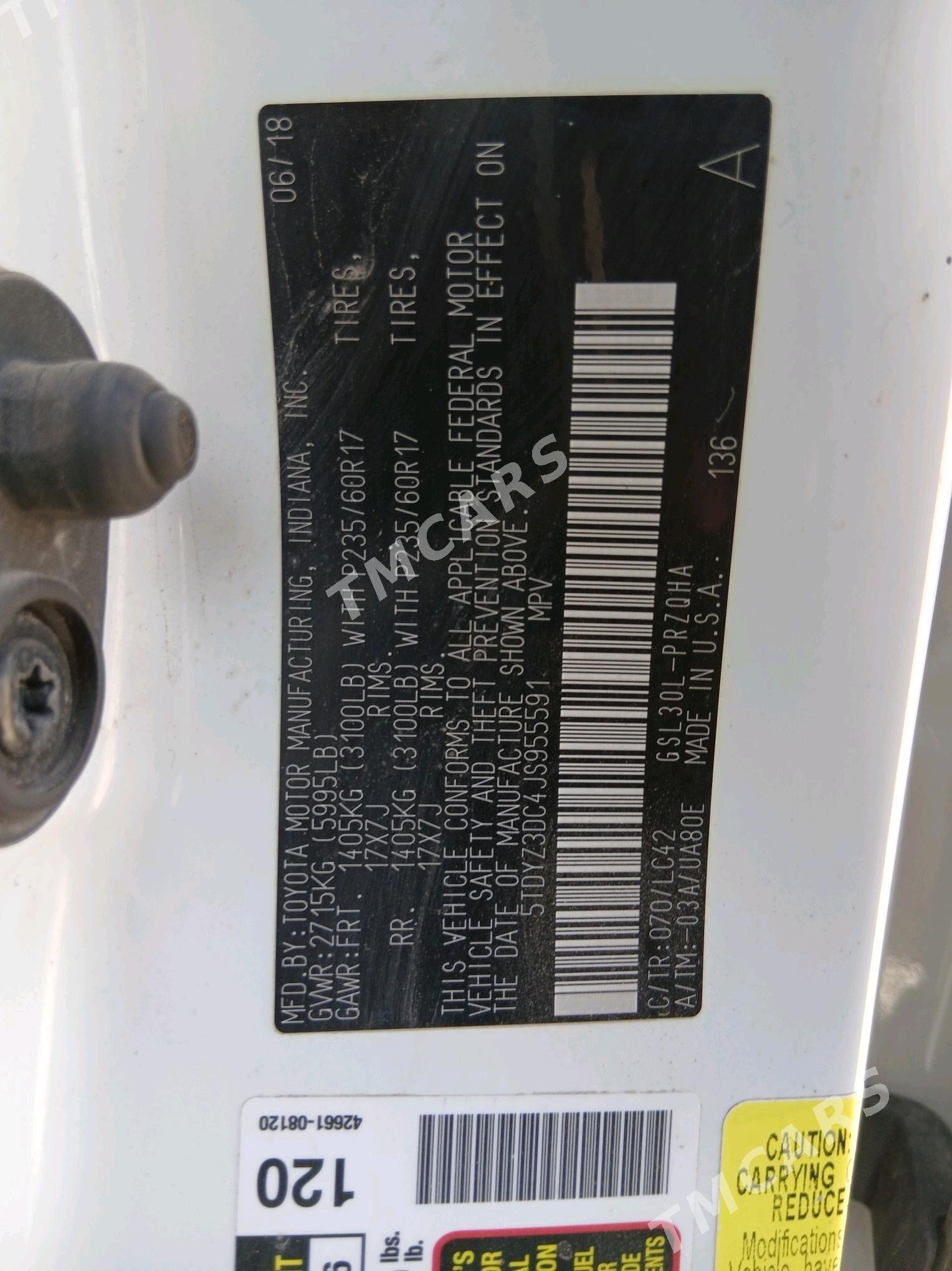 Toyota Sienna 2018 - 470 000 TMT - Daşoguz - img 7