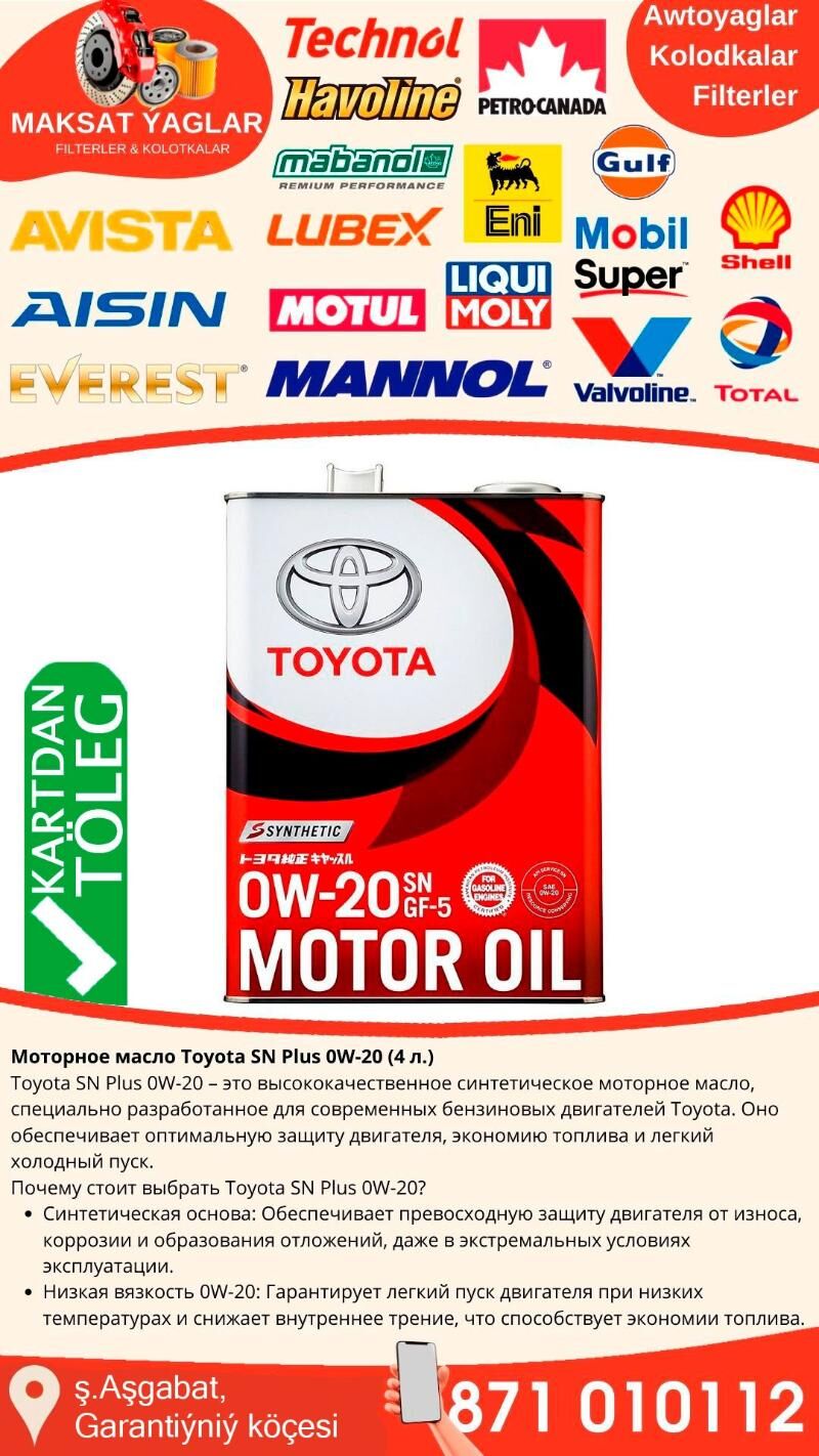 Toyota 0-20; 5-30 GAPYRJAK MOT - Aşgabat - img 1