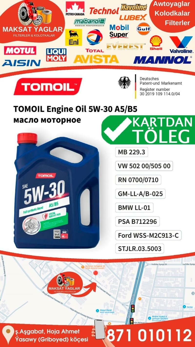 MOTOR YAGY TOMOIL МОТОРНОЕ МАС - Aşgabat - img 1